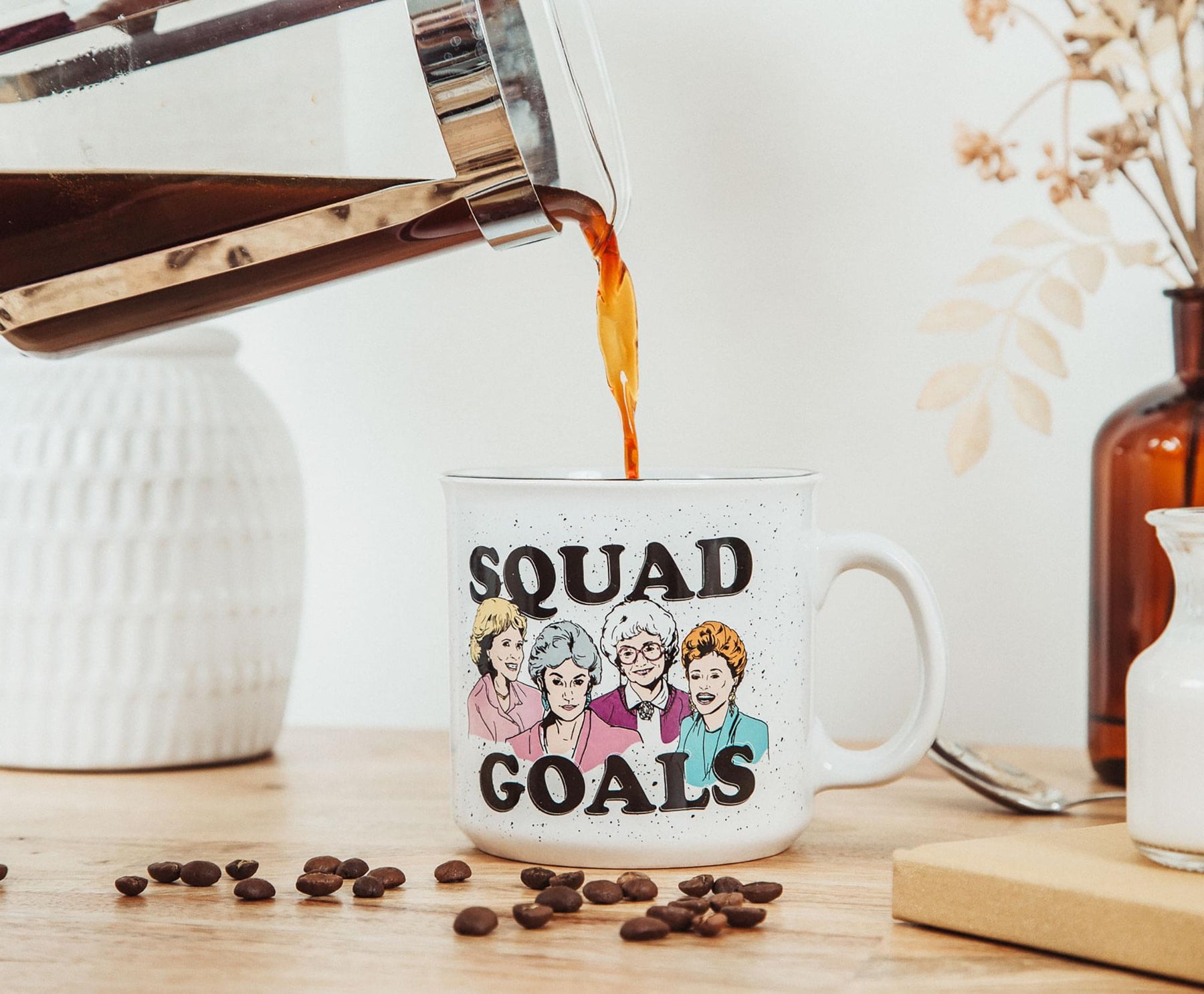 The Golden Girls "Squad Goals" Ceramic Camper Mug | Holds 20 Ounces