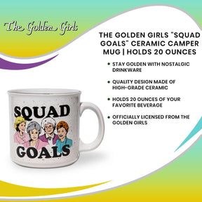 The Golden Girls "Squad Goals" Ceramic Camper Mug | Holds 20 Ounces