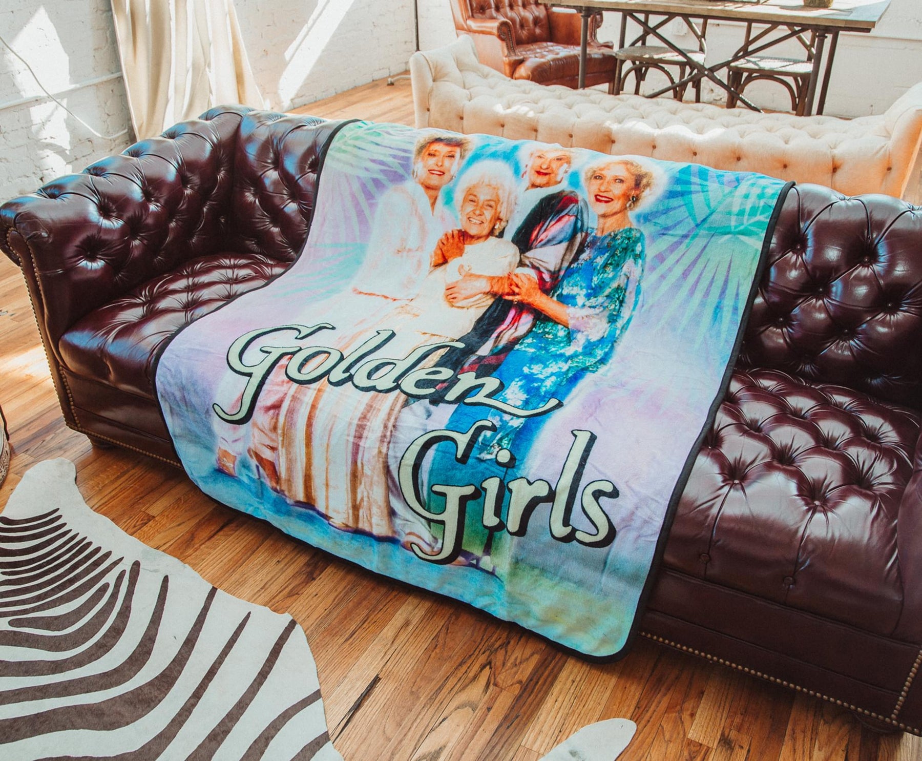 The Golden Girls Raschel Fleece Throw Fleece Blanket | 45 x 60 Inches