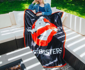 Ghostbusters Logo Raschel Throw Blanket | 45 x 60 Inches