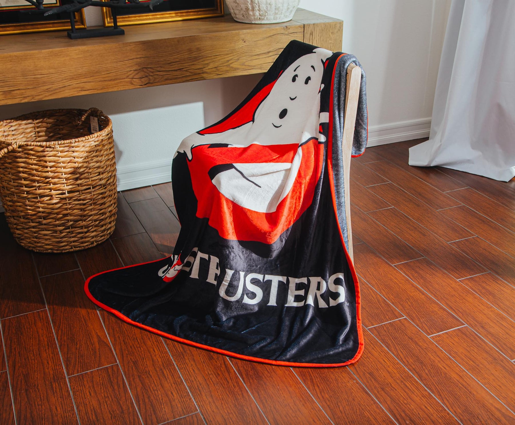 Ghostbusters Logo Raschel Throw Blanket | 45 x 60 Inches