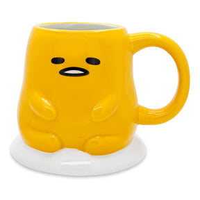 Sanrio Gudetama "Lazy Egg" Sculpted Ceramic Mug | Holds 20 Ounces