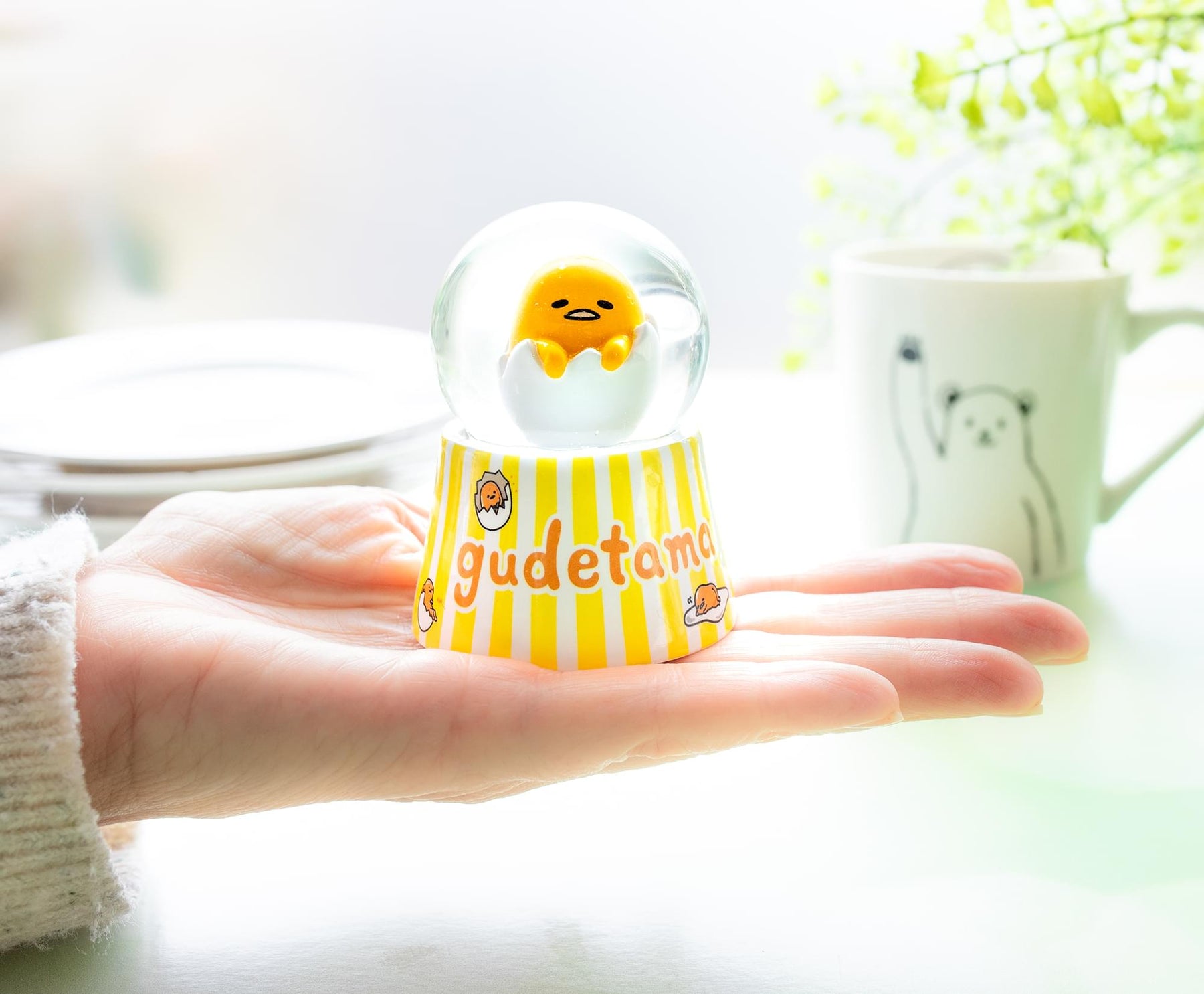 Sanrio Gudetama Mini Light-Up Snow Globe | 3 Inches Tall