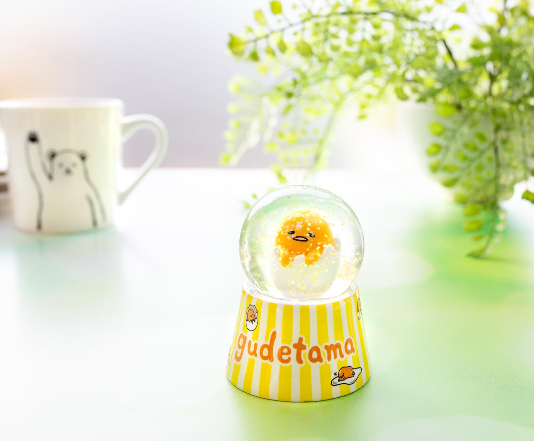 Sanrio Gudetama Mini Light-Up Snow Globe | 3 Inches Tall