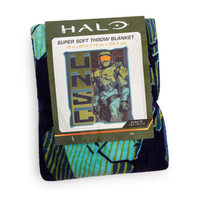 Halo UNSC Master Chief Micro Plush Fleece Throw Blanket | 45 x 60 Inches