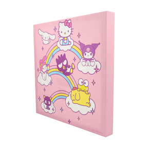 Sanrio Hello Kitty and Friends Rainbows Canvas Wall Art | 12 x 12 Inches