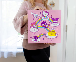 Sanrio Hello Kitty and Friends Rainbows Canvas Wall Art | 12 x 12 Inches