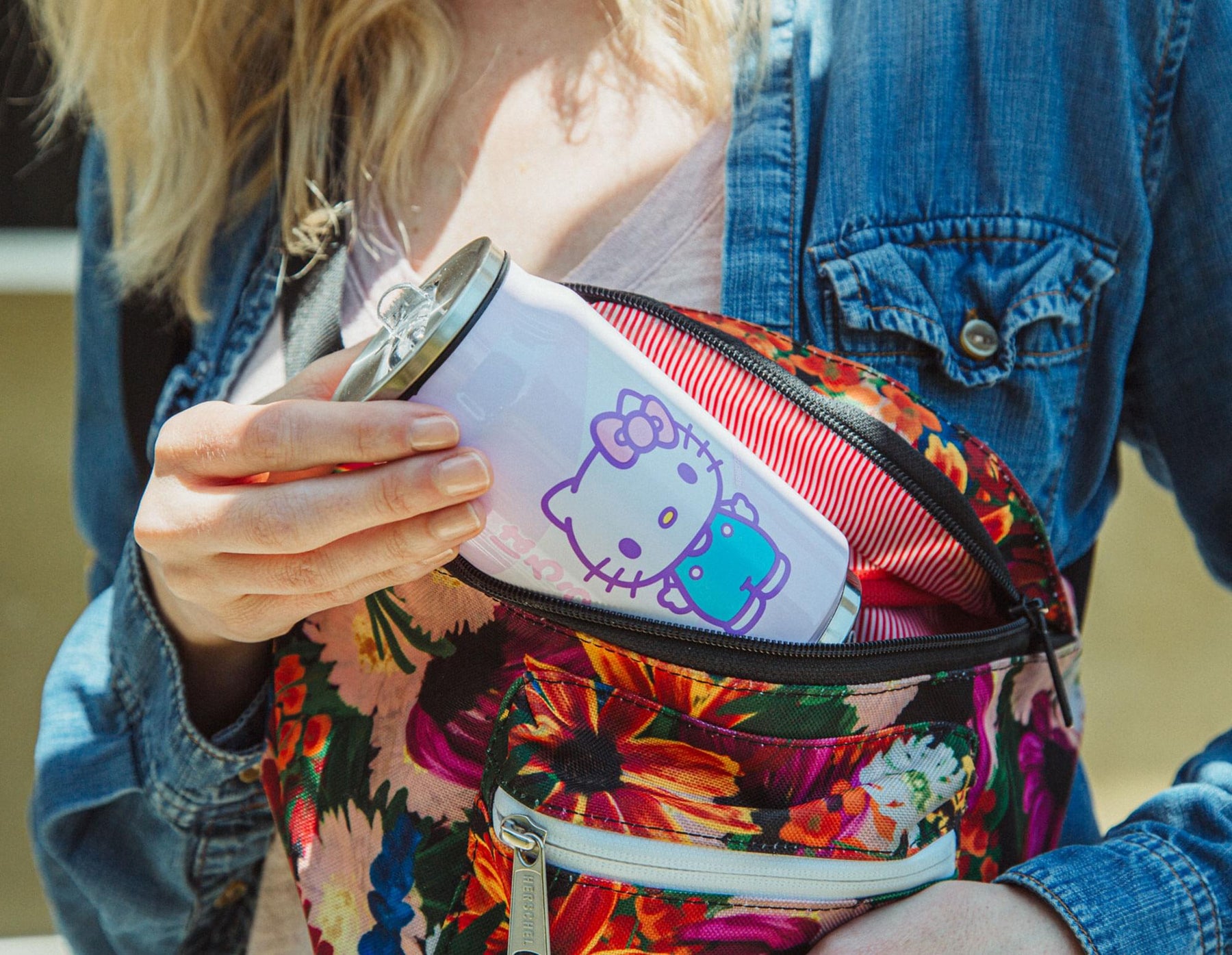 Sanrio Hello Kitty Pink Stainless Steel Drinking Can | Holds 12 Ounces