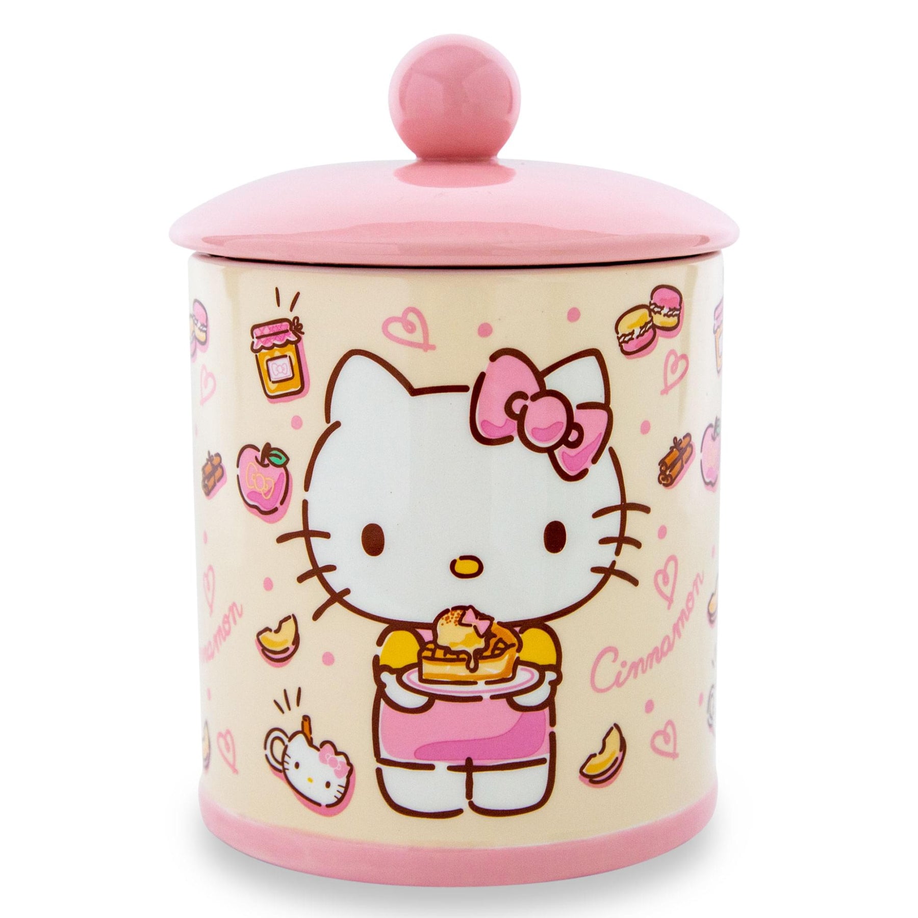 Sanrio Hello Kitty Apples and Cinnamon Ceramic Snack Jar | 8 Inches Tall