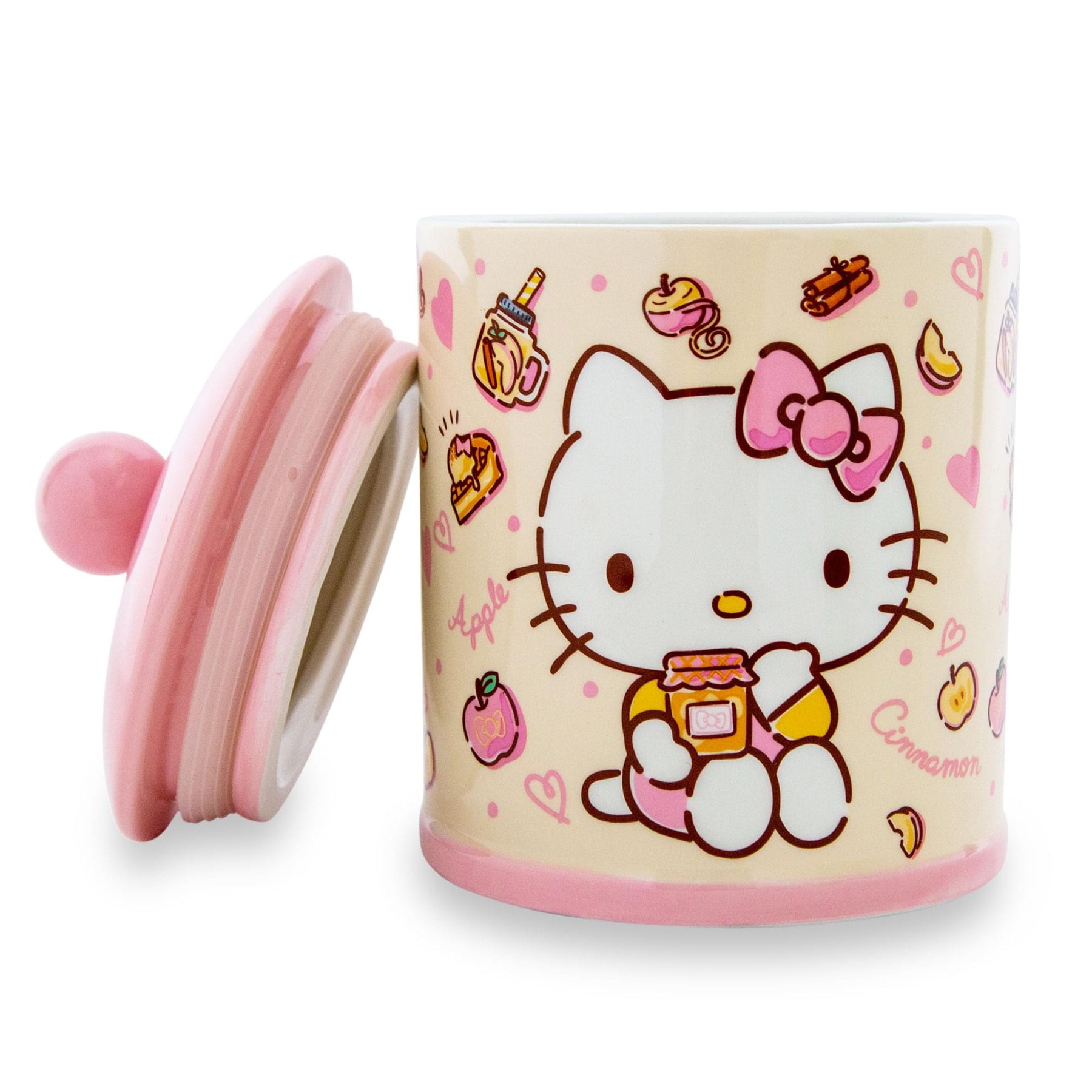 Sanrio Hello Kitty Apples and Cinnamon Ceramic Snack Jar | 8 Inches Tall