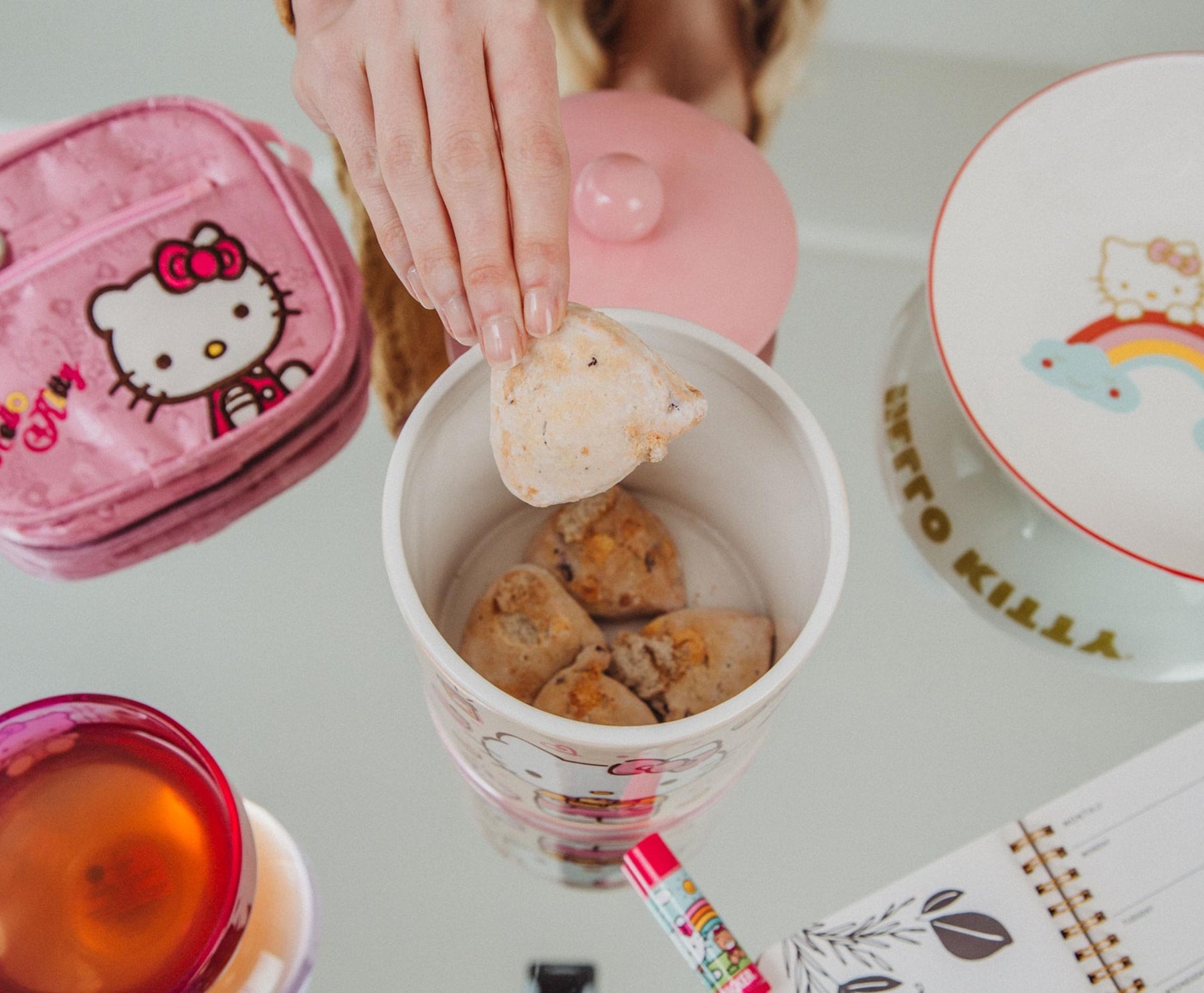 Sanrio Hello Kitty Apples and Cinnamon Ceramic Snack Jar | 8 Inches Tall