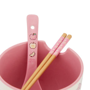 Sanrio Hello Kitty Apples and Cinnamon 20-Ounce Ramen Bowl and Chopstick Set