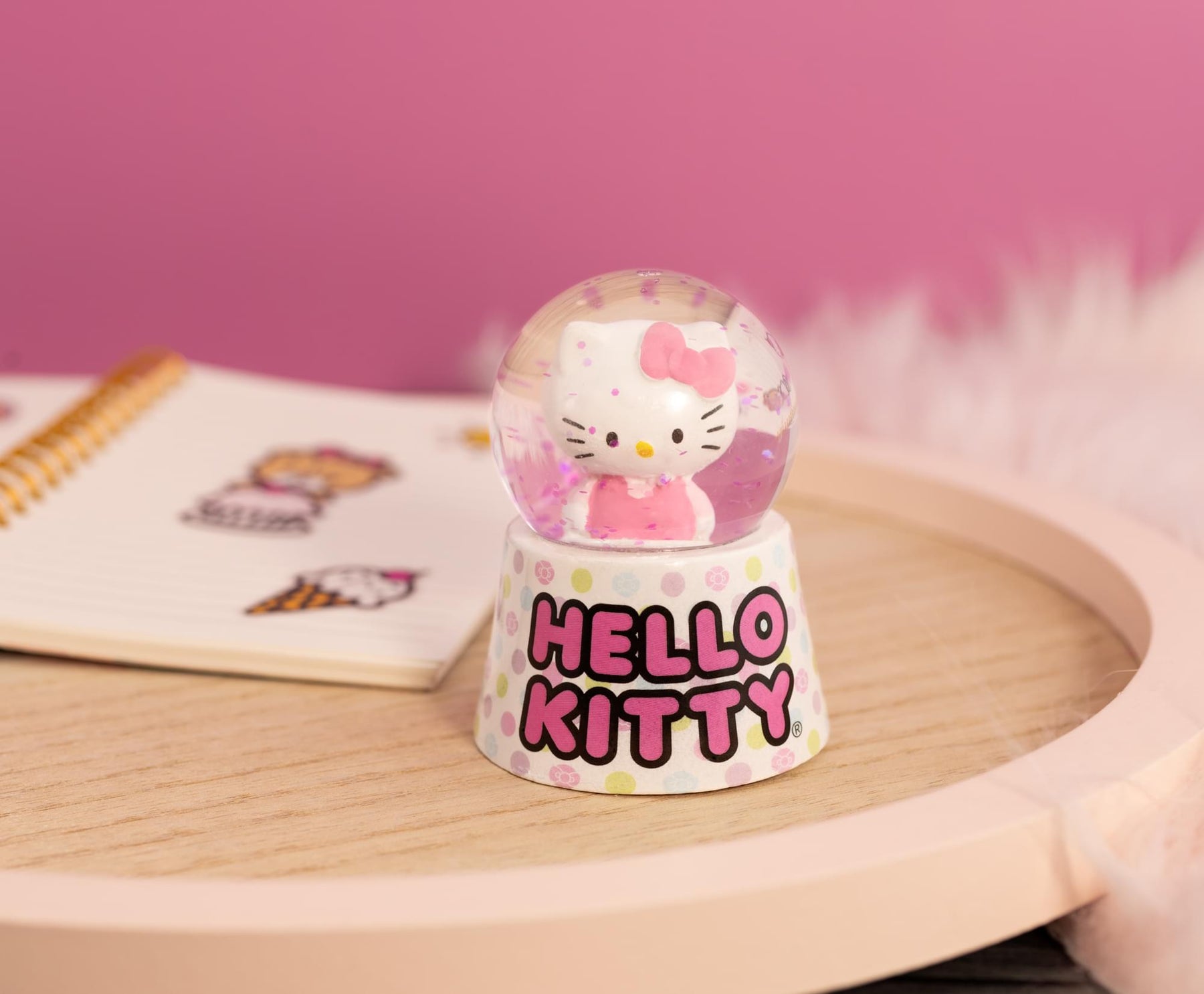 Sanrio Hello Kitty Polka Dots Mini Light-Up Snow Globe | 3 Inches Tall