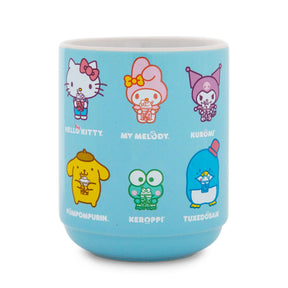 Sanrio Hello Kitty and Friends Drinking Boba Asian Ceramic Tea Cup | 9 Ounces