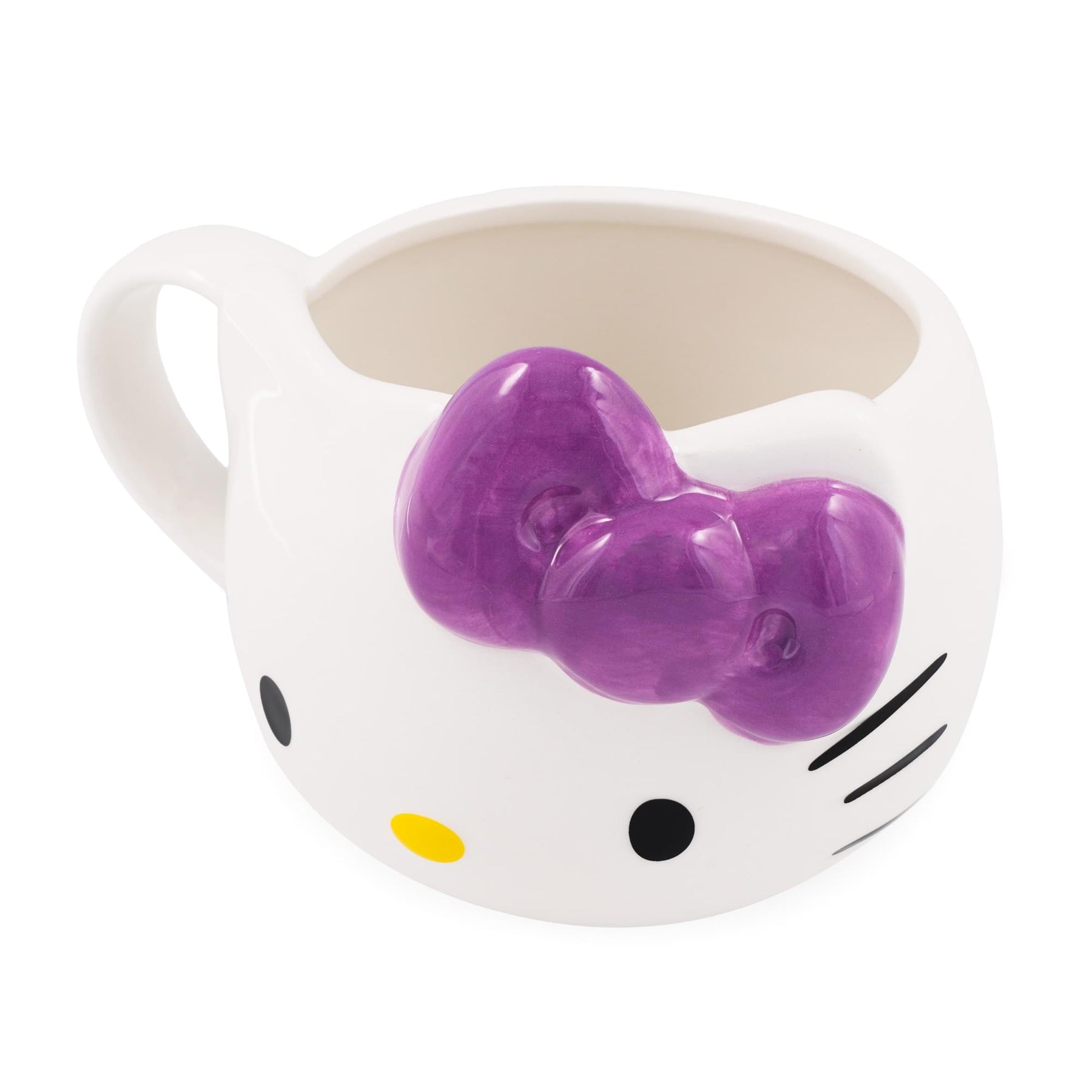 Sanrio Hello Kitty Purple Bow Sculpted Ceramic Mug | Holds 20 Ounces