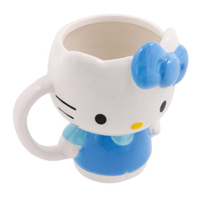 Sanrio Hello Kitty Blue Sculpted Ceramic Mug | Holds 20 Ounces