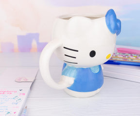 Sanrio Hello Kitty Blue Sculpted Ceramic Mug | Holds 20 Ounces