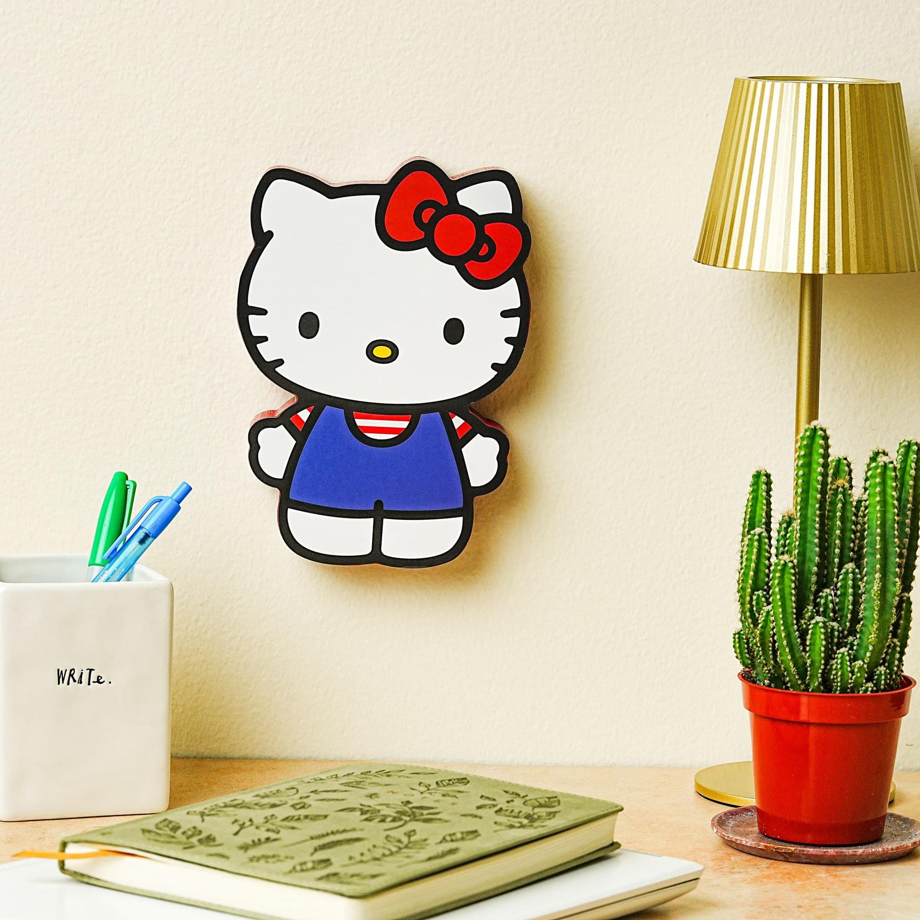 Sanrio Hello Kitty Classic Die-Cut Wooden Wall Art Sign