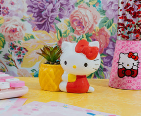 Sanrio Hello Kitty Pineapple Ceramic Mini Planter With Artificial Succulent