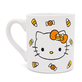 Sanrio Hello Kitty Candy Corn Wax Resist Ceramic Pottery Mug | Holds 14 Ounces