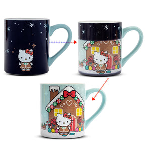 Sanrio Hello Kitty Holiday Gingerbread House Heat-Reveal Mug | Holds 14 Ounces