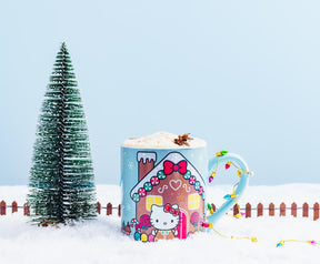 Sanrio Hello Kitty Holiday Gingerbread House Heat-Reveal Mug | Holds 14 Ounces