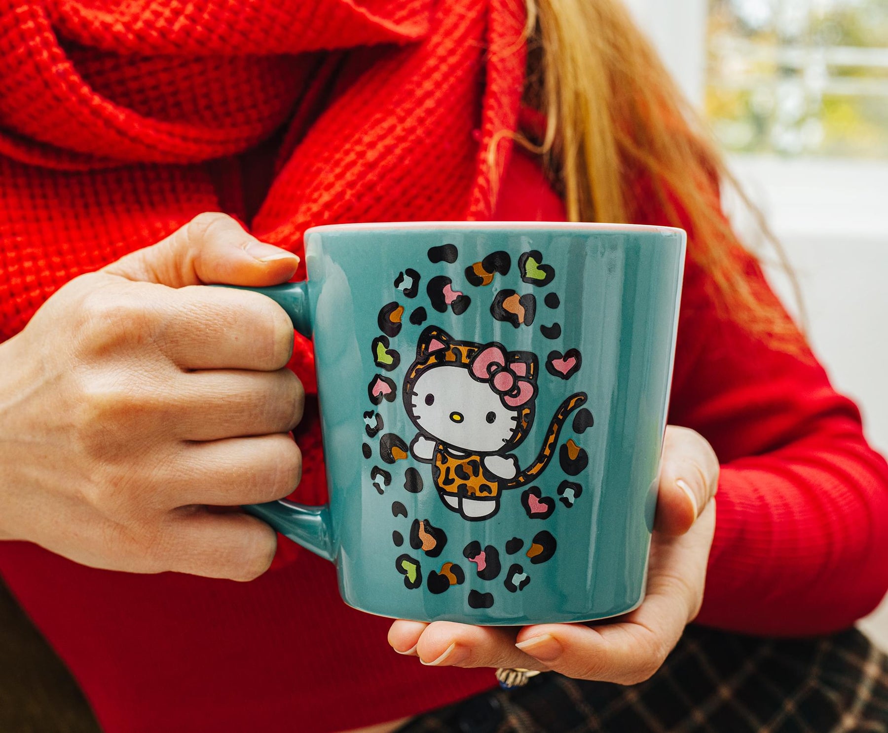 Sanrio Hello Kitty Jungle Leopard Ceramic Latte Mug | Holds 17 Ounces