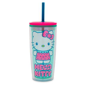 Sanrio Hello Kitty Strawberry Carnival Cup With Lid and Straw | Holds 20 Ounces