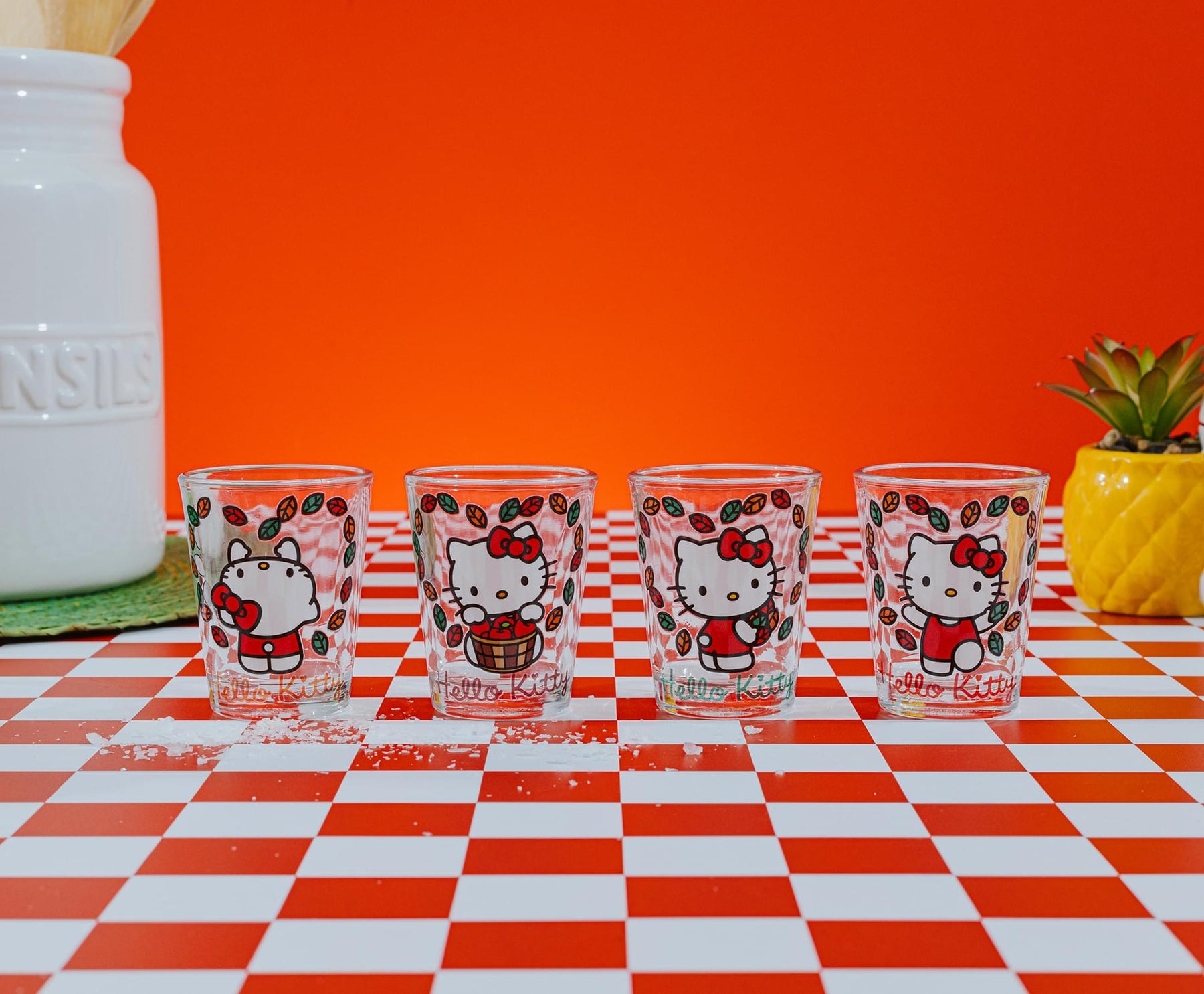 Sanrio Hello Kitty Love Fall 2-Ounce Mini Shot Glasses | Set of 4