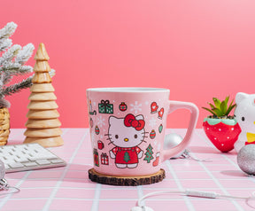 Sanrio Hello Kitty Holiday Celebration Ceramic Latte Mug | Holds 17 Ounces