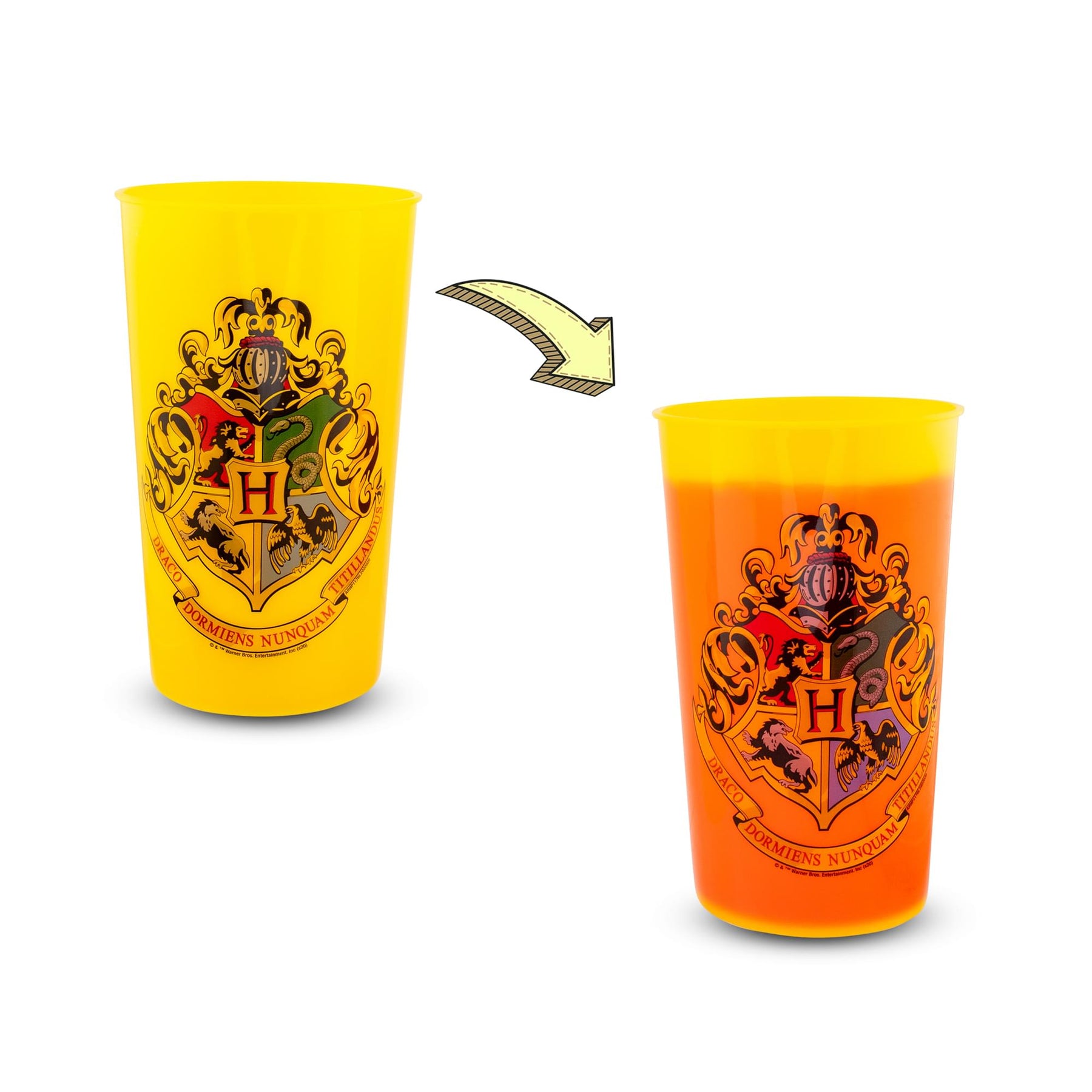 Harry Potter Hogwarts 20-Ounce Plastic Color-Changing Cups | Set of 4