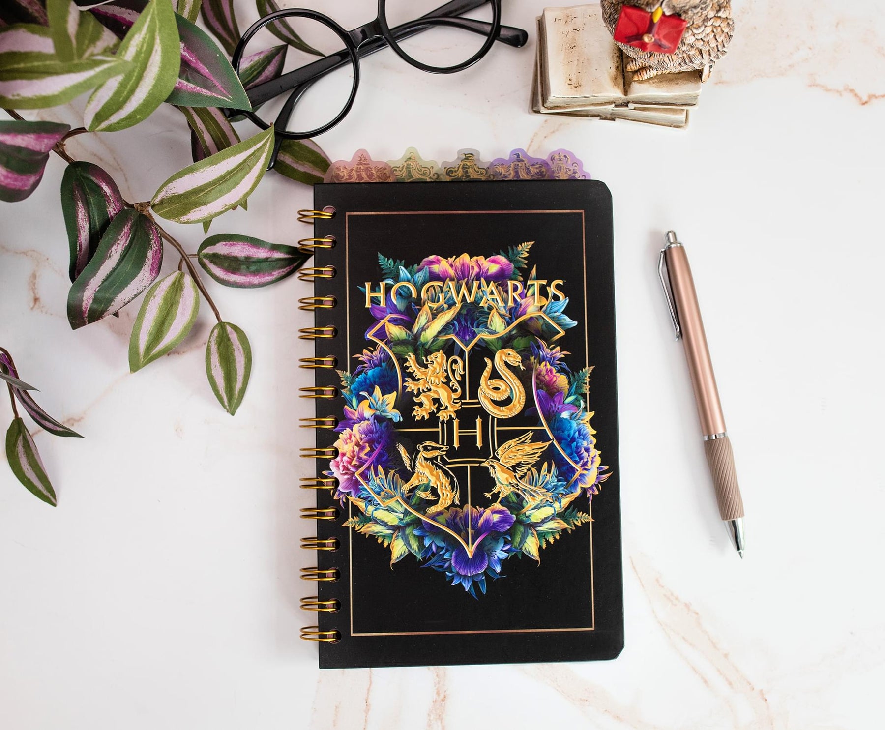 Harry Potter Hogwarts Crests 5-Tab Spiral Notebook Journal