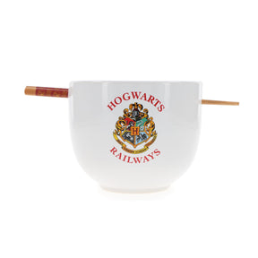 Harry Potter "Hogwarts Railways" 20-Ounce Ceramic Ramen Bowl and Chopstick Set