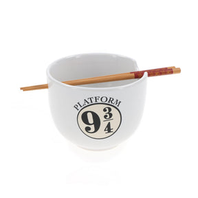 Harry Potter "Hogwarts Railways" 20-Ounce Ceramic Ramen Bowl and Chopstick Set