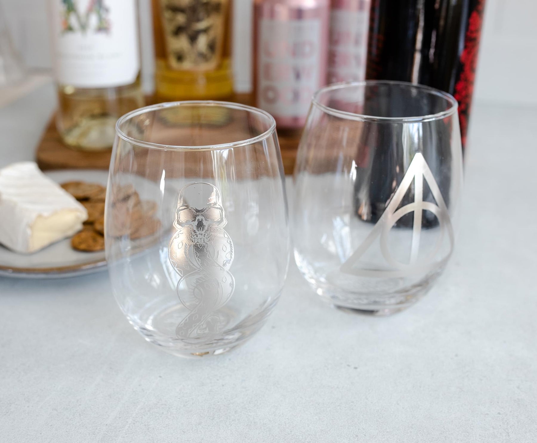 Harry Potter Icons 20-Ounce Stemless Glasses | Set of 2