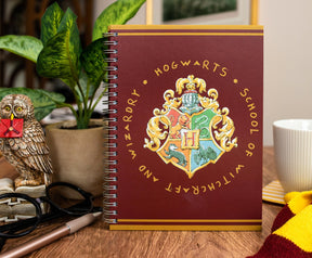 Harry Potter Vintage Hogwarts Crest Hardcover Spiral Journal Notebook