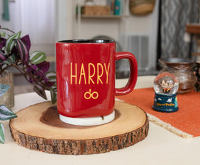 Harry Potter Wax Resist Ceramic Pottery Mug | Holds 25 Ounces