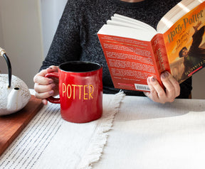 Harry Potter Wax Resist Ceramic Pottery Mug | Holds 25 Ounces