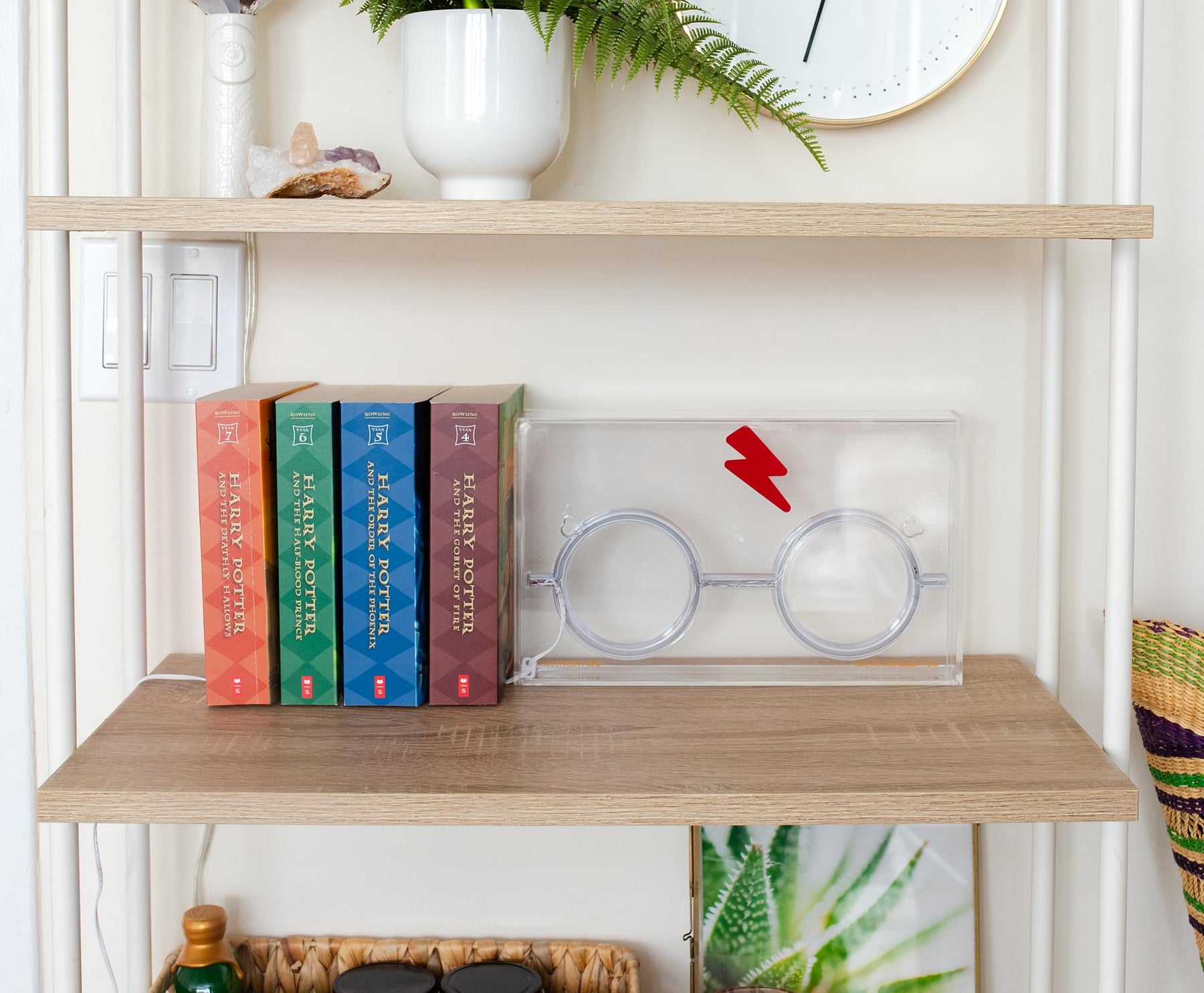 Harry Potter Scar And Glasses Neon LED Mood Light | 12 x 7 Inches