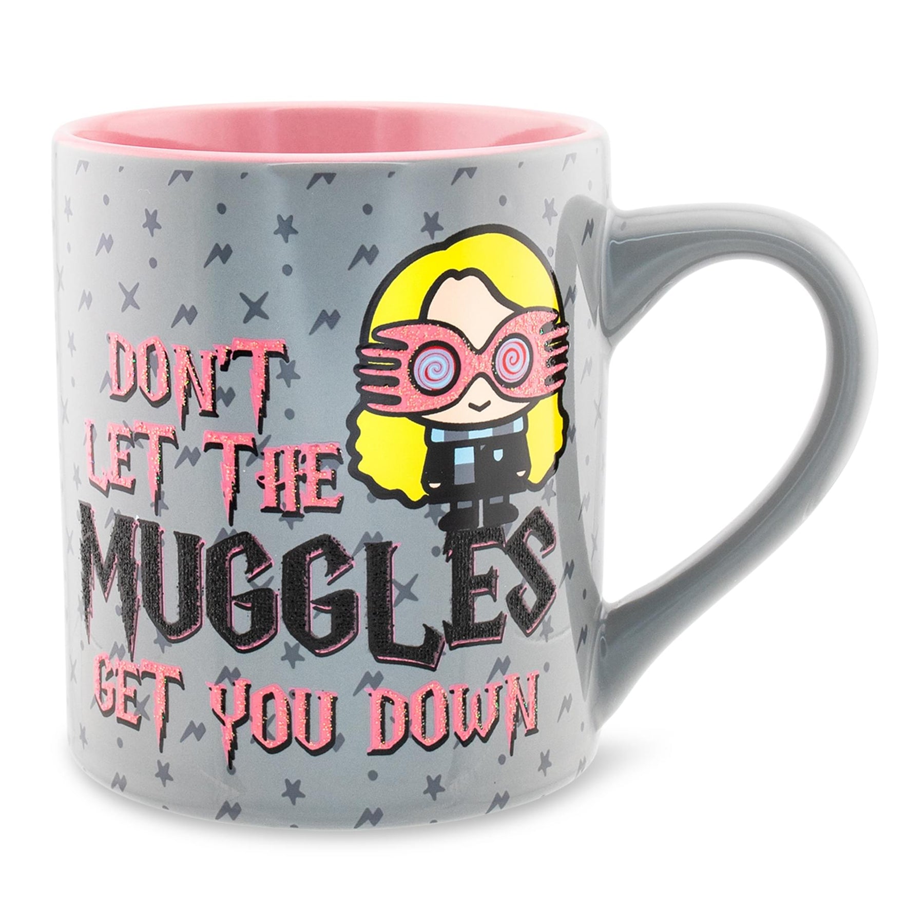 Harry Potter Luna Lovegood Muggle Glitter Ceramic Mug | Holds 14 Ounces