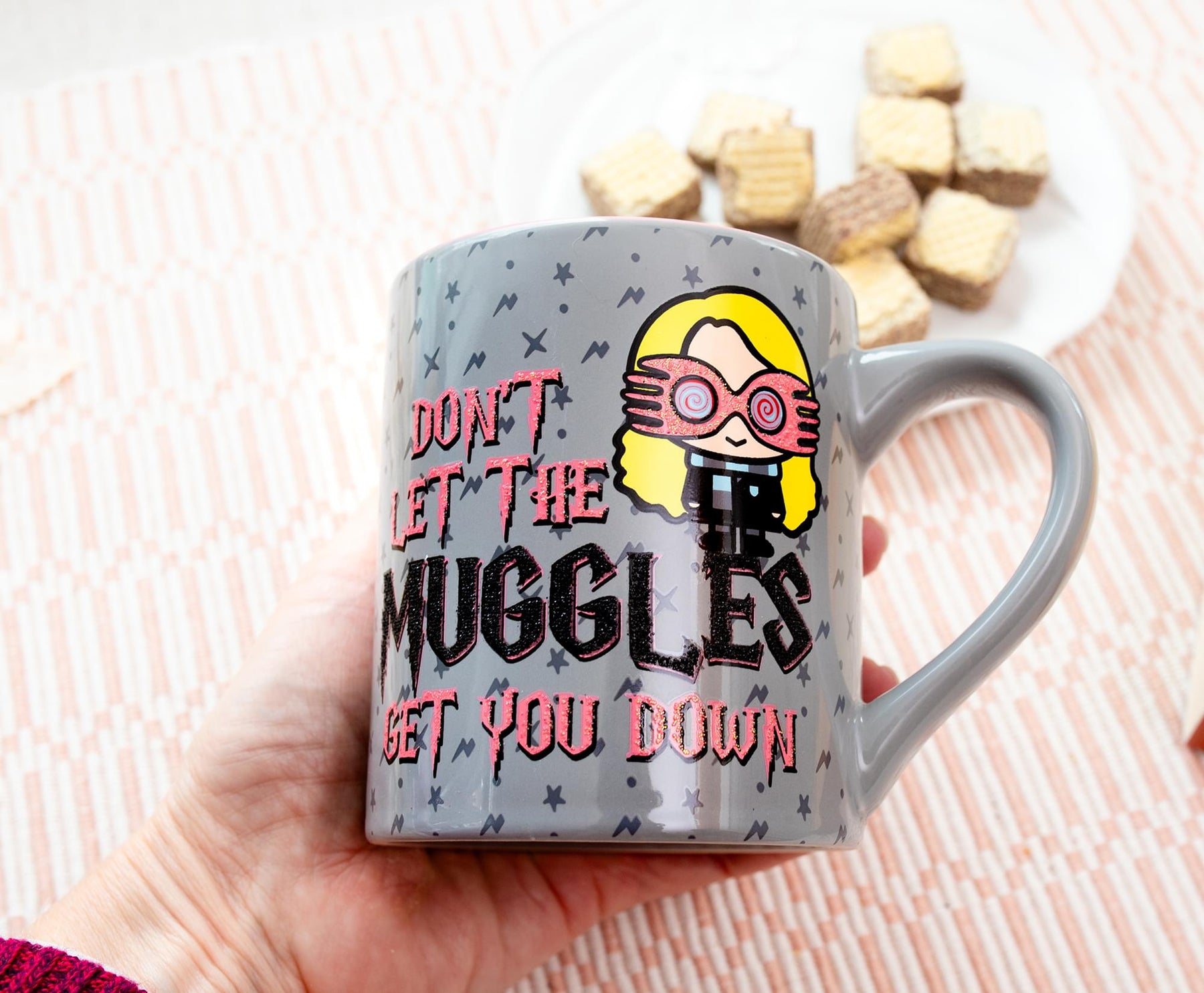 Harry Potter Luna Lovegood Muggle Glitter Ceramic Mug | Holds 14 Ounces