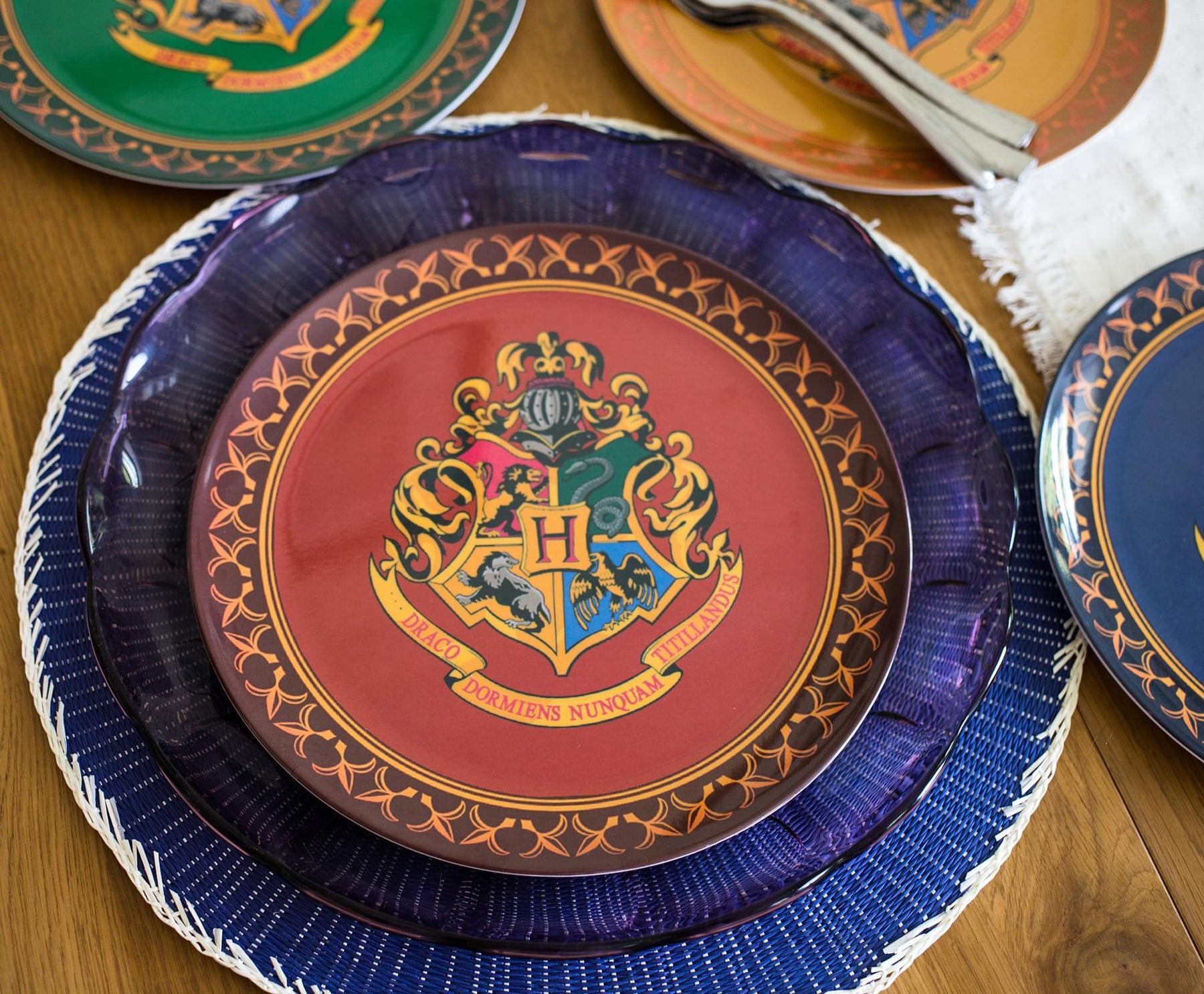 Harry Potter House Crests Melamine Dinner Plates | Set of 4