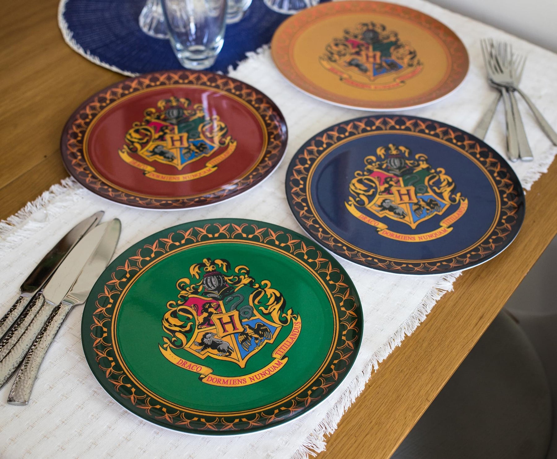 Harry Potter House Crests Melamine Dinner Plates | Set of 4