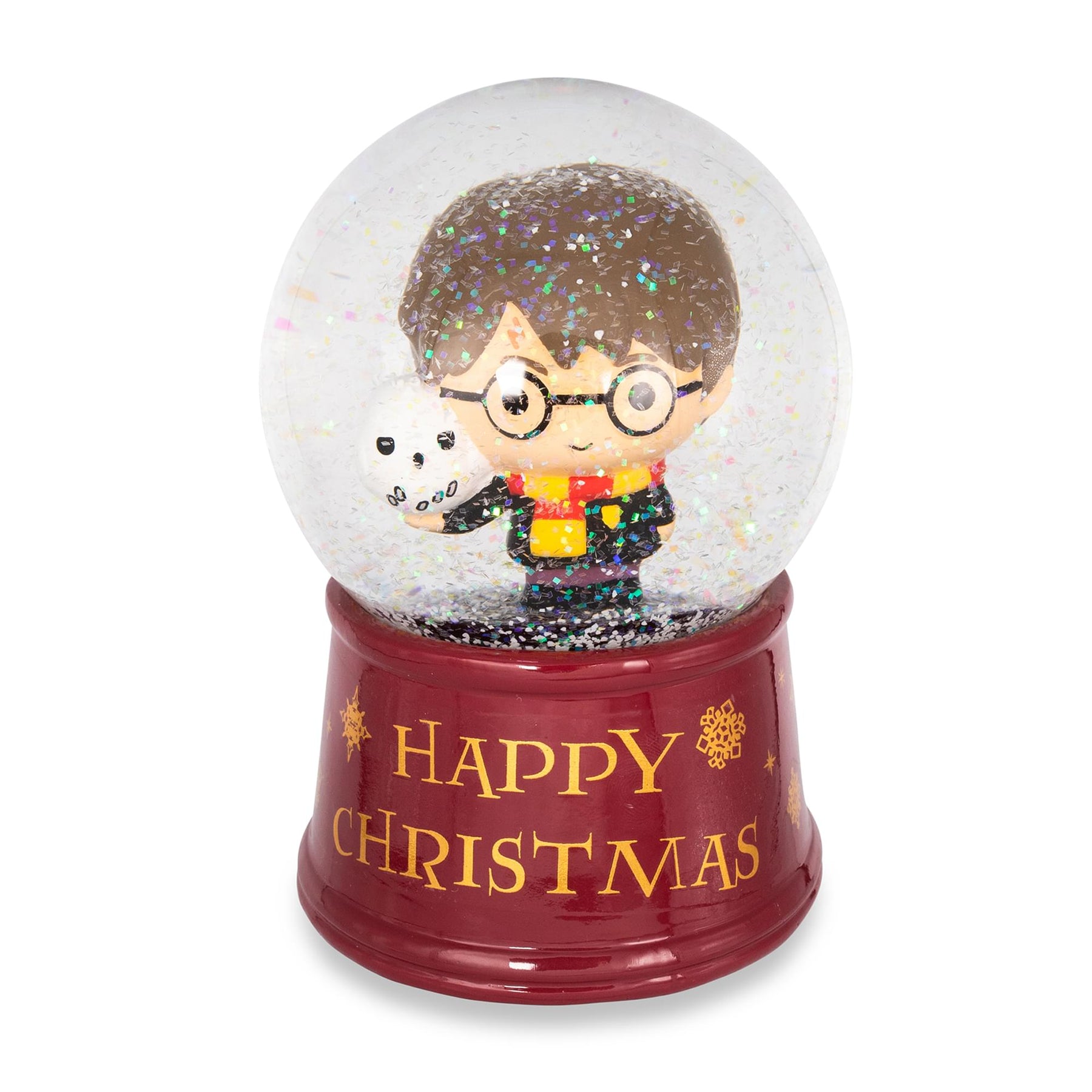 Harry Potter "Happy Christmas" Light-Up Collectible Snow Globe | 6 Inches Tall