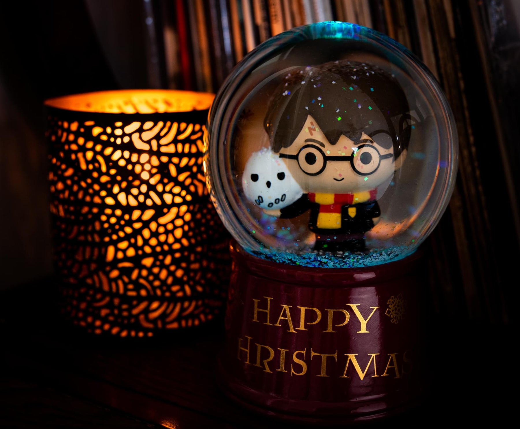 Harry Potter "Happy Christmas" Light-Up Collectible Snow Globe | 6 Inches Tall