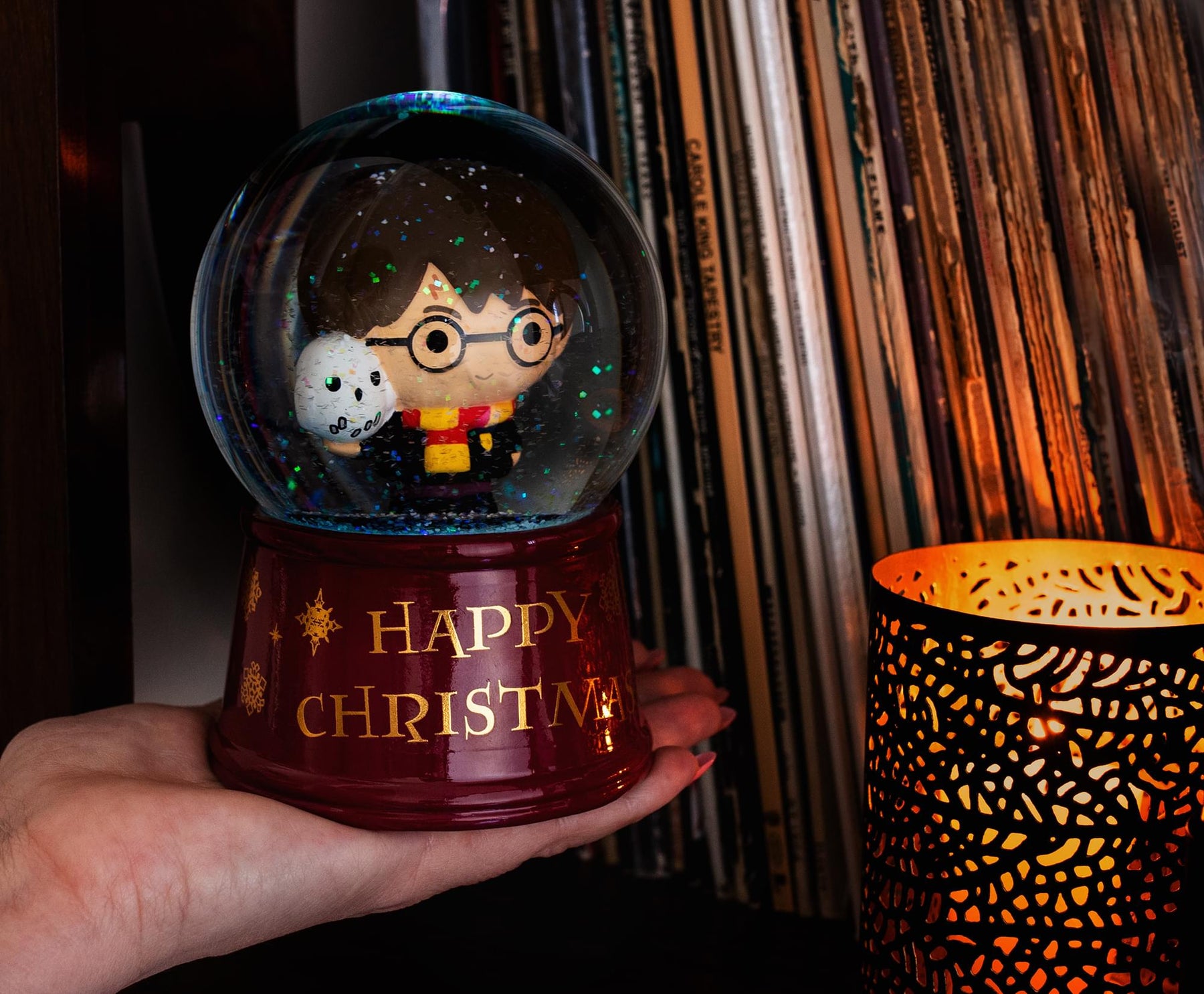 Harry Potter "Happy Christmas" Light-Up Collectible Snow Globe | 6 Inches Tall