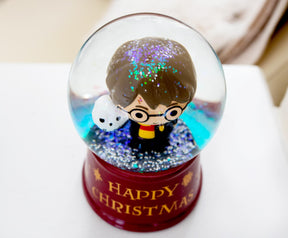 Harry Potter "Happy Christmas" Light-Up Collectible Snow Globe | 6 Inches Tall