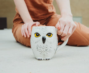 Harry Potter Hedwig Owl 3D Sculpted Ceramic Mug | Holds 20 Ounces