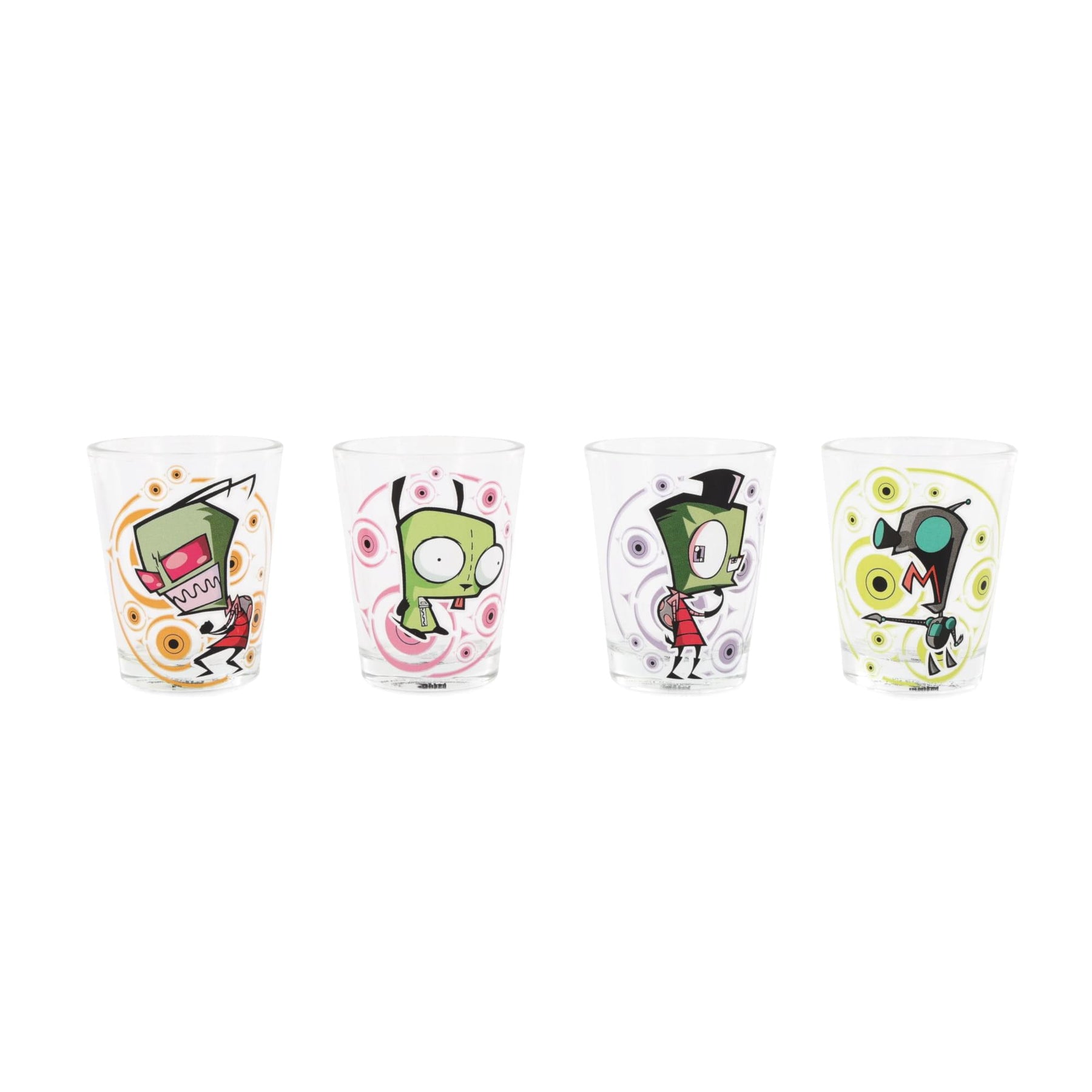 Invader Zim Characters 2-Ounce Mini Shot Glasses | Set of 4