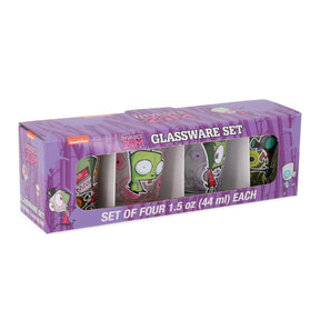 Invader Zim Characters 2-Ounce Mini Shot Glasses | Set of 4